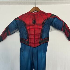 Marvel Spider-Man Kids Muscle Costume Jumpsuit W Shoe Covers Size Unknown